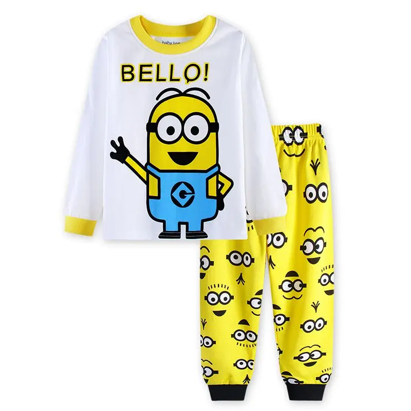 Детский Пижамный комплект для мальчиков и девочек; Хлопковое трикотажное нижнее белье для малышей; ночное белье; домашняя одежда; T6T6 - Цвет: color at picture