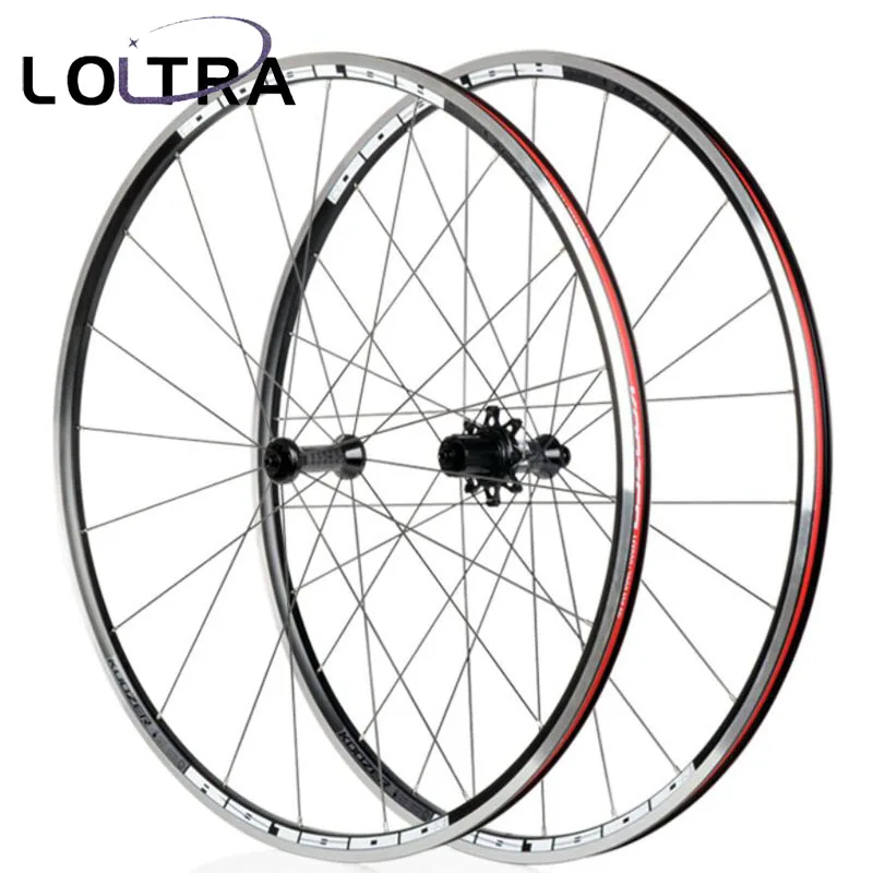 

LOLTRA Straight pull Aluminium not Carbon 21mm Clincher Road Bike Wheelset 6 Pawls 72 Clicks 700c x18-28c tyre 2:1 rear wheel