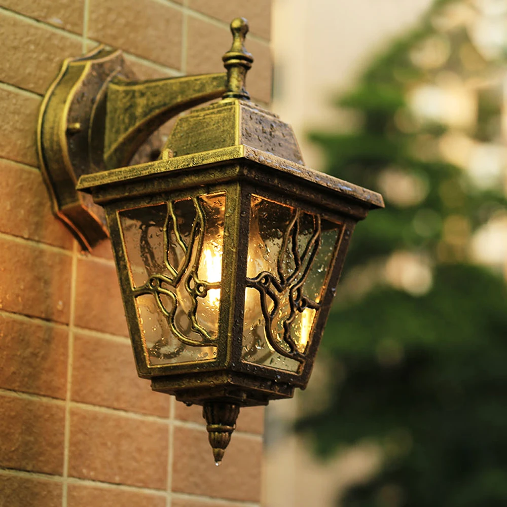 LED Garden Wall Light Outdoor Lighting Wall Lamps Outside Patio Bronze Exterior Sconces E27 Bulb Yard Street Waterproof Lamp