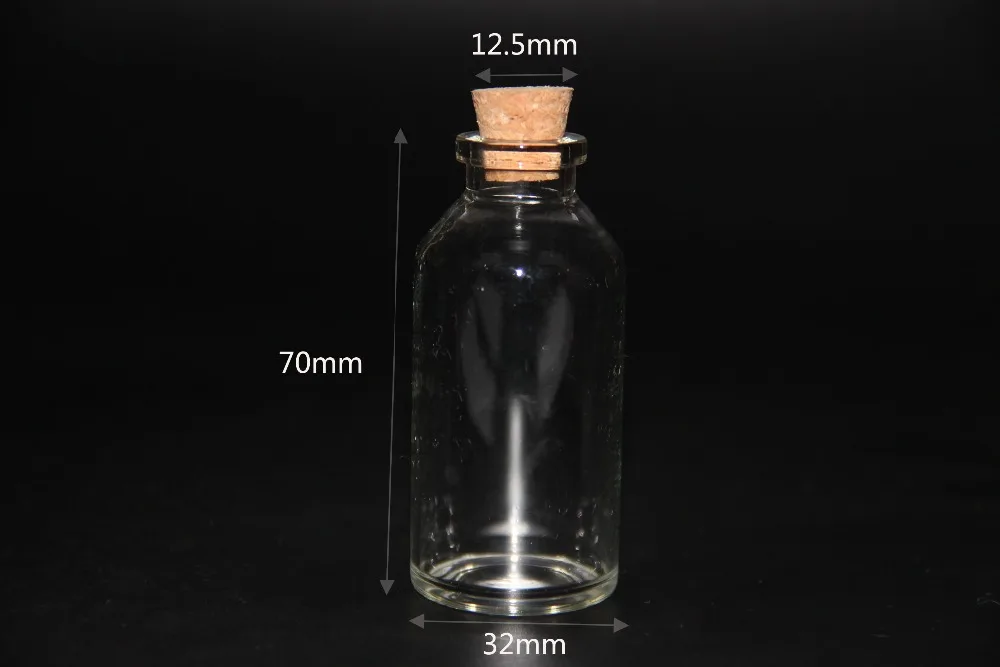 20X 15ml 20ml 23ml 25ml 30ml 50ml 110ml Glass Bottle Vial Empty Sample Jar with Cork Message Vial Wedding Wish Bottle glass jar 4