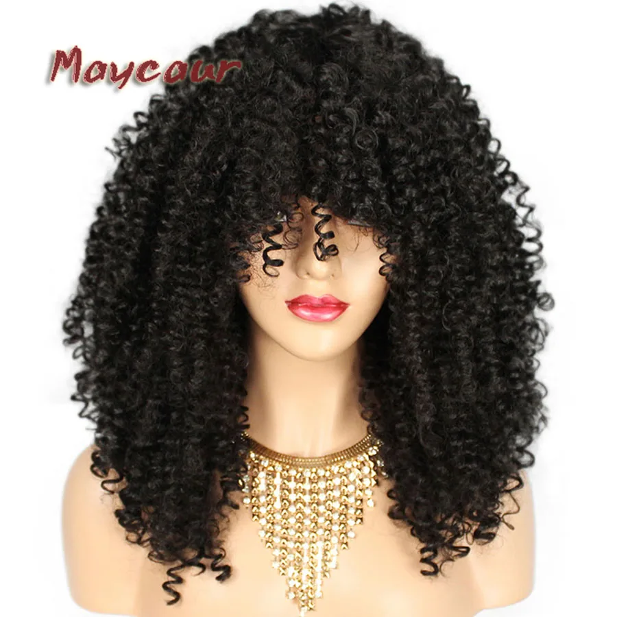 Aliexpress.com : Buy Maycaur Afro Kinky Curly Wigs Heat