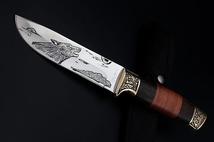 2020 New Hot Sale High Hardness Wood Handle Outdoor Fixed Tactical Combat Hunting Knife Camping Diving Military Knives EDC Tools