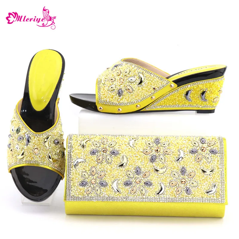 

LOW PRICE Italian Matching Shoes and Bag Set African Wedding Shoe and Bag Set Italy Shoe and Bag Set Summer Women High HeelsShoe