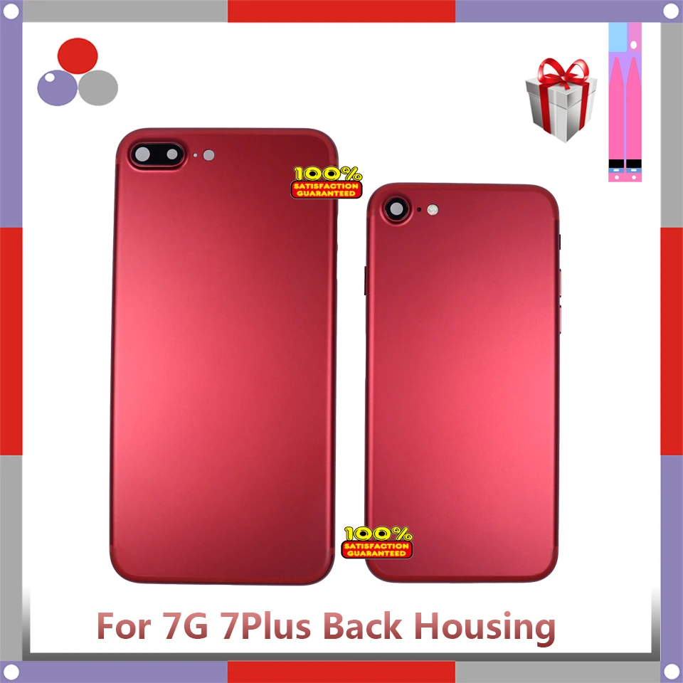 

High Quality Back Cover For iphone 7G 7Plus Housing Battery cover Rear Door Chassis Frame + battery sticker