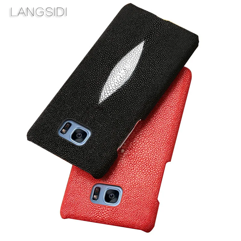 

LANGSIDI brand mobile phone case Pearl fish half a pack mobile phone case for Samsung S7 mobile phone case custom processing