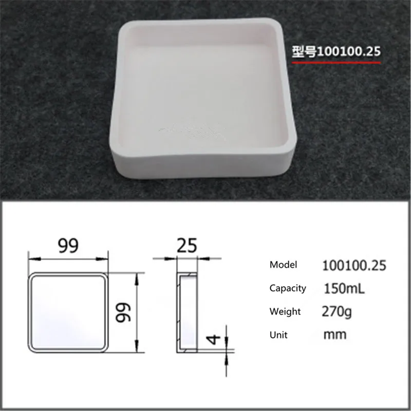 99.5% квадратных корунд тигель/150 мл 100100.25/Температура 1600 градусов/спеченные керамический тигель