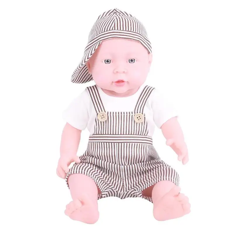 30/41 см новорожденный Детские моделирования куклы мягкий винил Reborn Baby Doll детский сад реалистичные Playmate модель игрушка с одеждой - Цвет: 41cm White Boy