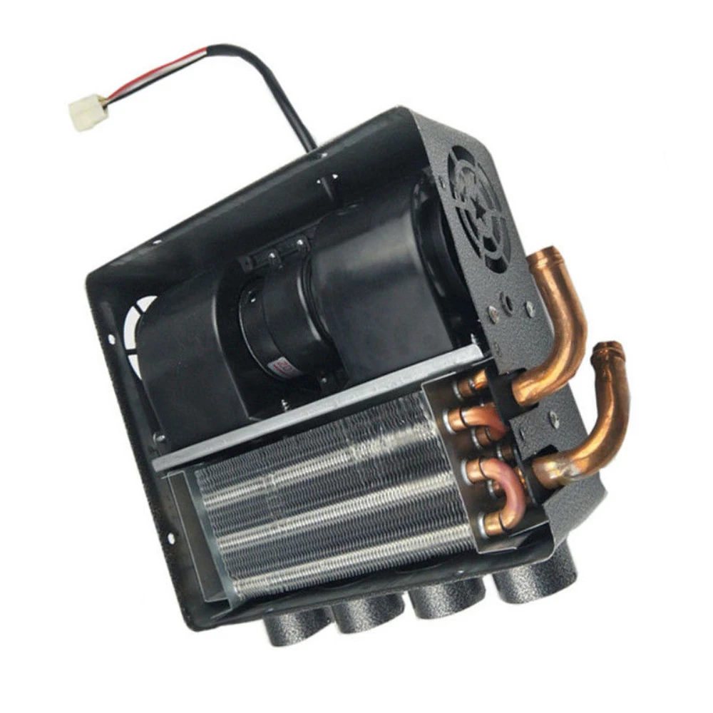 

12V Auto 4 Port Underdash Compact Heater Kit 12X Copper Tube+Speed Switch Set For Truck Universal