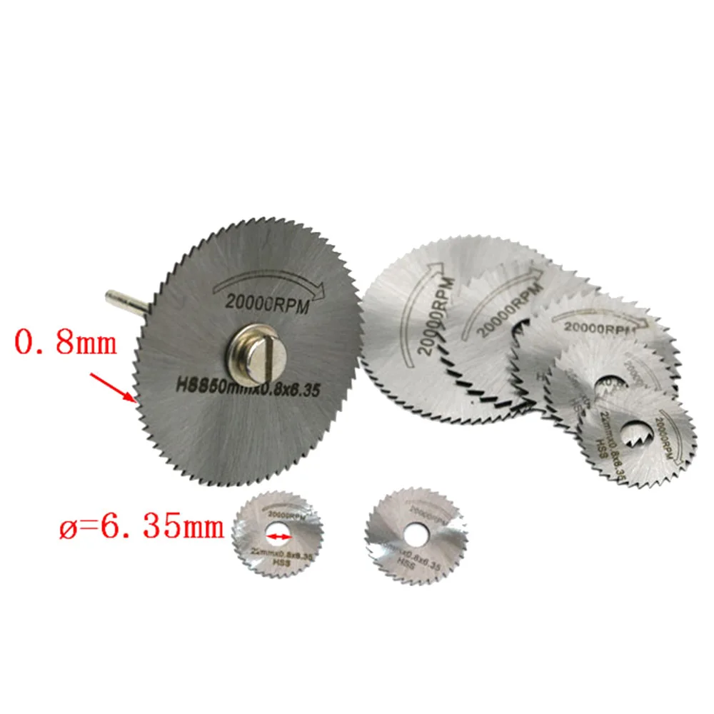 6 пилы + шт. 1 шт. полюс Hss высокая скорость-сталь круговой роторный диск колеса диски оправки для металлических инструментов резки древесины