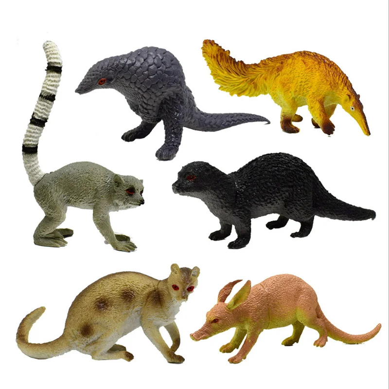6 шт./лот новинка милая фигурка редкая модель дикого животного Platypus Arctic Fox Pangolin