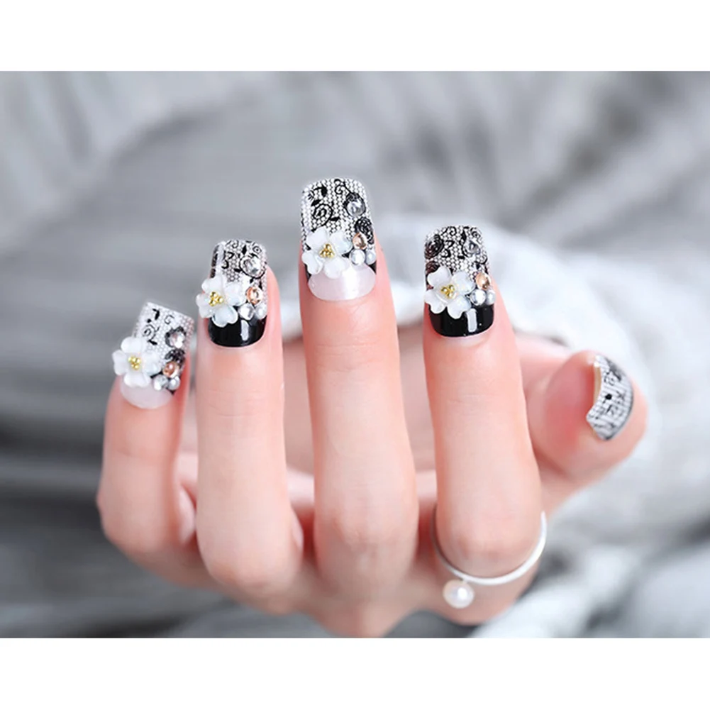 

2019 24 Piece Boxed Bridal Nail Patch Nail Art Finished Piece Fake Nails