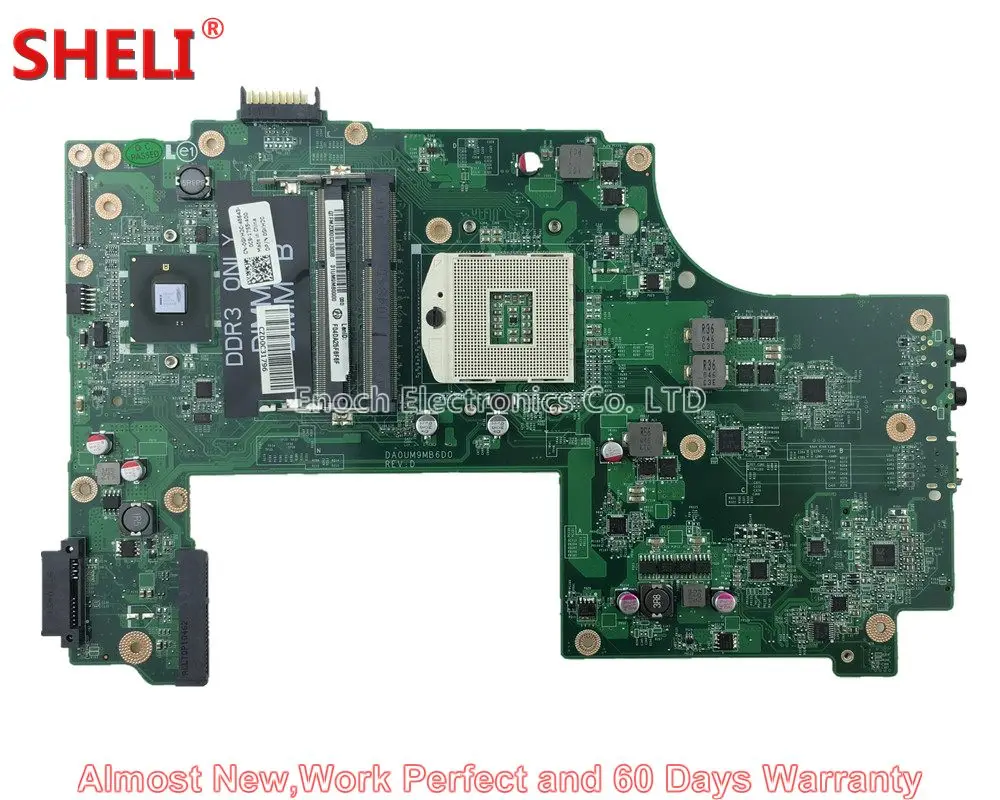 

SHELI CN-0GKH2C 0GKH2C GKH2C Laptop Motherboard For Dell Inspiron 17R N7010 DA0UM9MB6D0 HM57 System Board Main Board Work Good