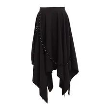 Готические юбки черные женские нестандартные панк средневековые юбки