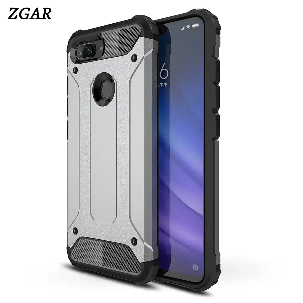youmehe magn/ética Funda para Xiaomi Mi 8 Lite 360 Grados Metal Choque Cubierta Doble Cara Transparente Vidrio Templado Cobertura de Completa,Adsorci/ón Magn/ética Parachoques de Metal Carcasa-Azul