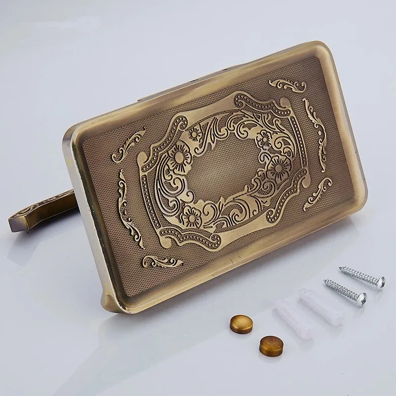 Space aluminum antique paper holder with phone shelf plate bathroom paper holder shelf wall rack bathroom accessories