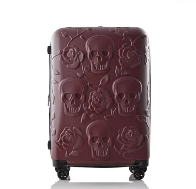 

New Travel Skull Luggage Cool Skull Luggage Suitcase Fashion Flower Women Or Men Suitcase Travel
