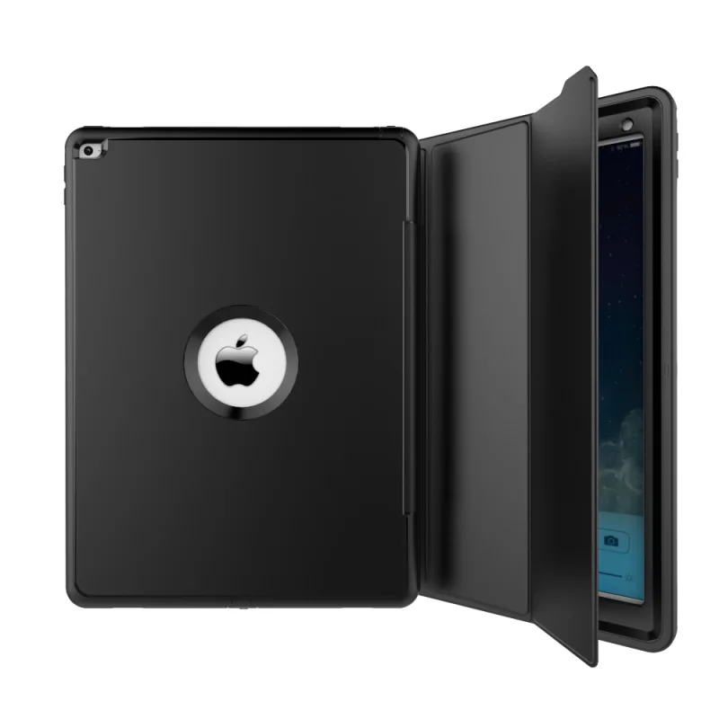 For iPad Pro 2016 New Folding TPU Plastic Smart Case Cover Coque Hybrid Shockproof Case for