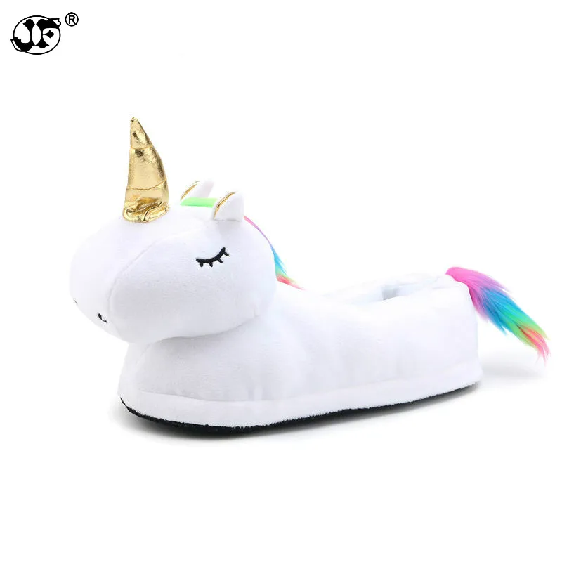 

2019 Winter Indoor Slippers Plush Home Shoes Unicorn Slippers only one size Warm Home Slippers Shoes Christmas gift 785jk