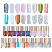 

NICOLE DIARY 9ml Nail Polish Chameleon Metallic Jelly Holographic Polish Shiny Flakies Sequins Manicure Nail Art Lacquer Varnish