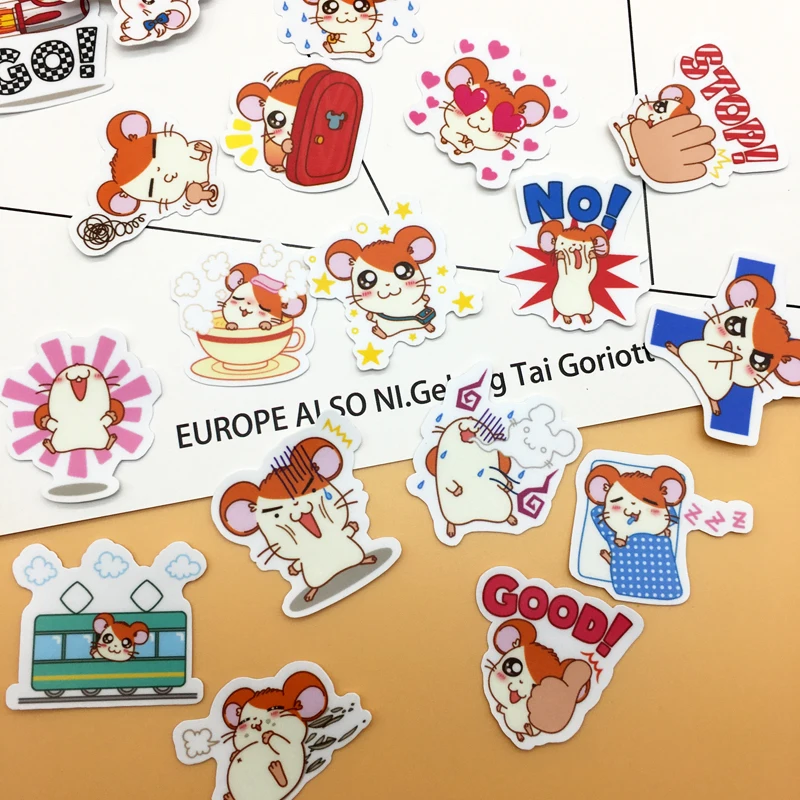 40 шт милый маленький хомяк Hamtaro стикер самодельный Скрапбукинг декоративное украшение/водонепроницаемый бумажный стикер s