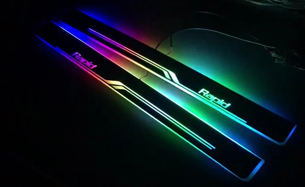 Qirun акриловые светодиодный перемещение двери предохранительная пластина