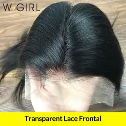 Wigirl прозрачная швейцарская кружевная Фронтальная застежка прямые волосы отбеленные узлы предварительно сорванные с волосами младенца 100%