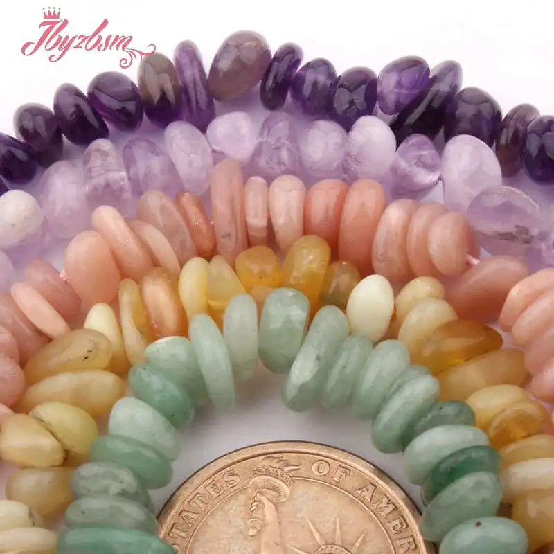 

4x6-5x9mm Freeform Irregular Shape Beads Natural Stone Beads For DIY Necklace Bracelets Earring Jewelry Making 15" Free Shipping