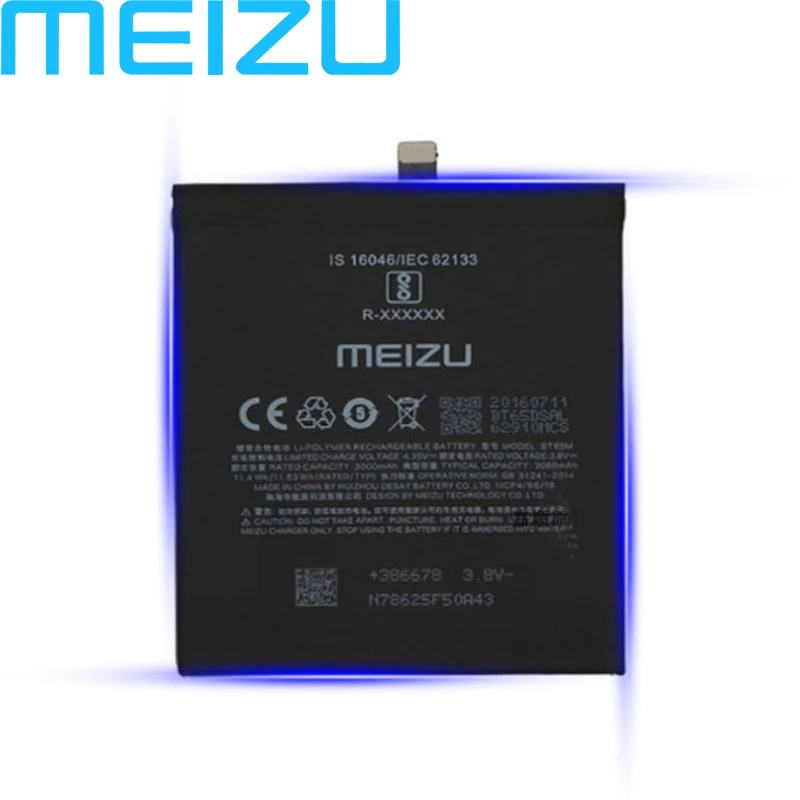 

Meizu 100% Original BT53S 3060mAh New Production Battery For Meizu Note Pro 6S PHone high quality+Tracking Number