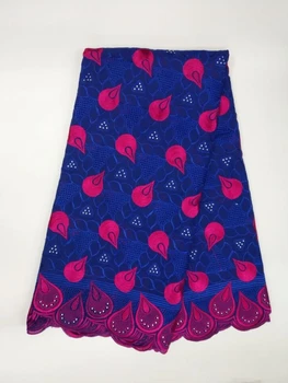 

High Quality Swiss Voile Lace royal blue African Voile Swiss Lace Fabric African Swiss Cotton Material Voile Lace Fabric Cloth