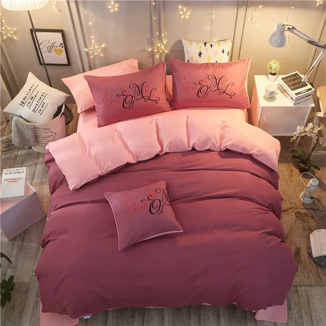 Plain Pure Color Girl Kids Child Adult Pink Yellow Quilt Comforter