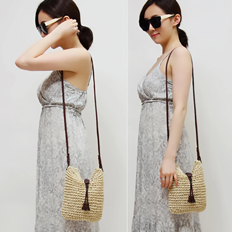 

2018 New Summer Straw beach Messenger Bags Women Small shoulder sling bags women's handbags pouch package sling bags sac a main