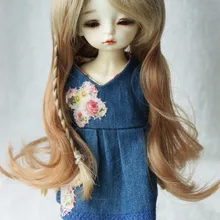 JD123 1/6 1/4 1/3 YOSD MSD SD модные кудрявые термостойкие кукольные парики bjd 6-7 дюймов 7-8 дюймов 8-9 дюймов парик для шарнирной куклы аксессуары