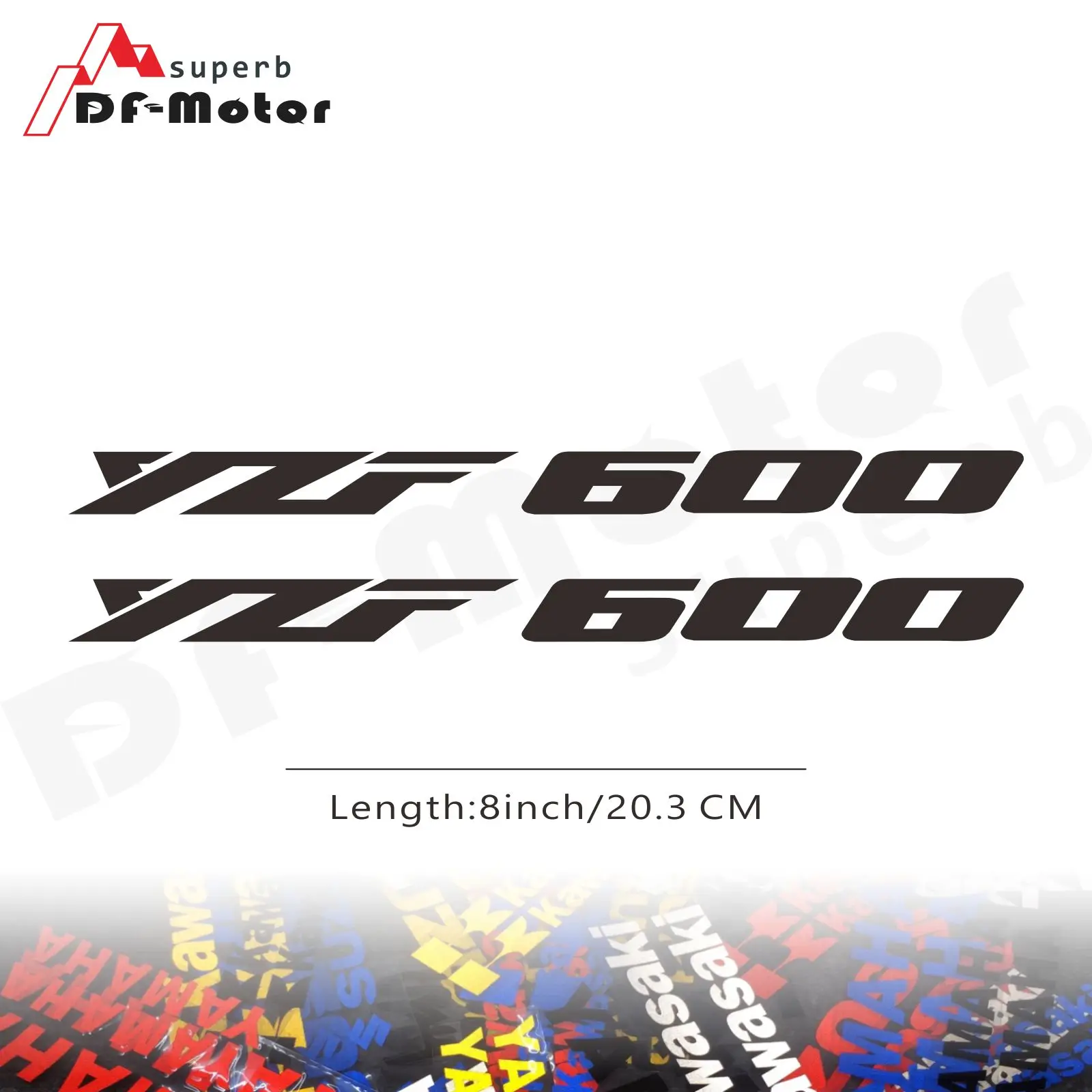 

8Inch Reflective Sticker Decal Motorcycle Car Sticker Wheels Fairing Helmet Sticker Decal for Yamaha YZF 600 YZF600