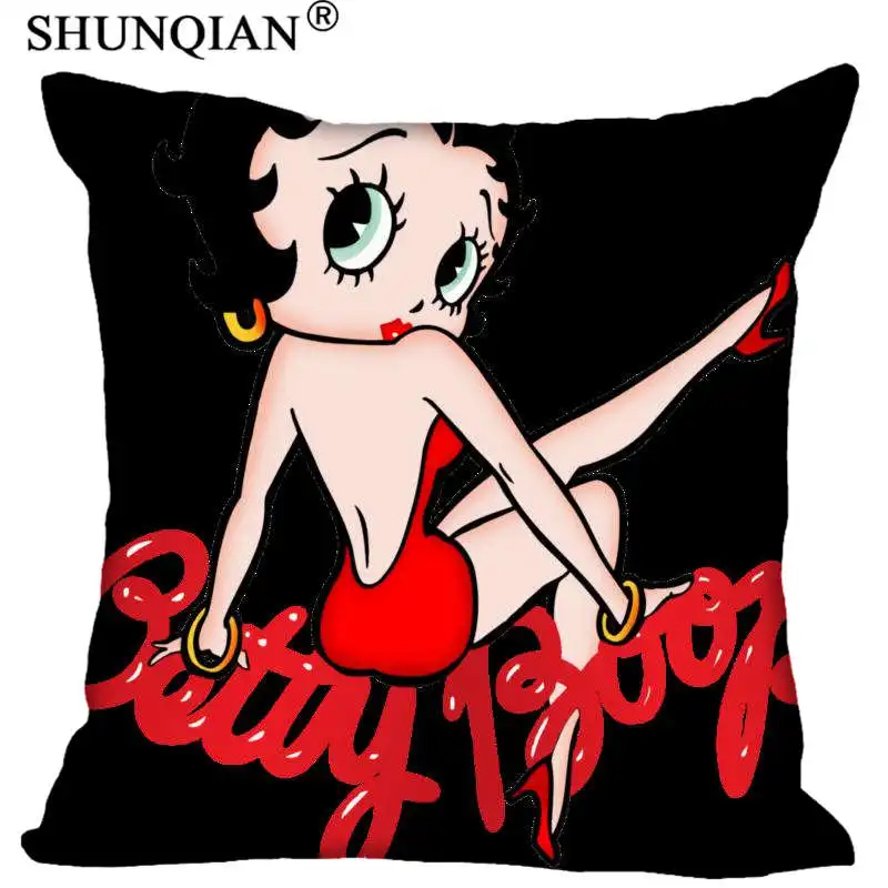 Высококачественная наволочка Betty Boop, квадратная Наволочка на молнии, заказной подарок 35x35 см 40x40 см - Цвет: Pillowcase