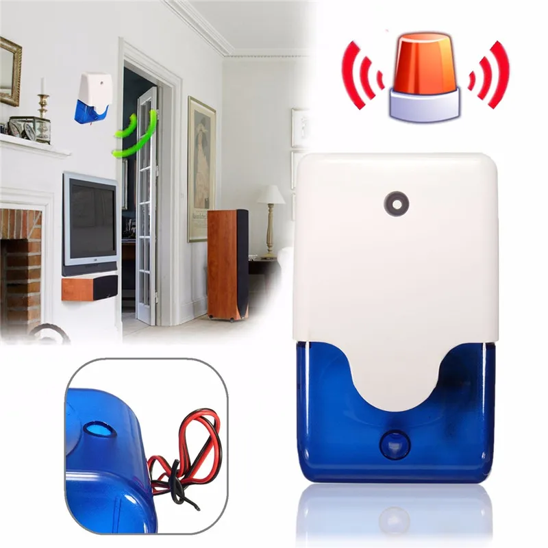 

Mini Wired Flashing Light Strobe Siren For Wireless Alarm Safety System 110 dB For Home Security System New Arrival High Quality