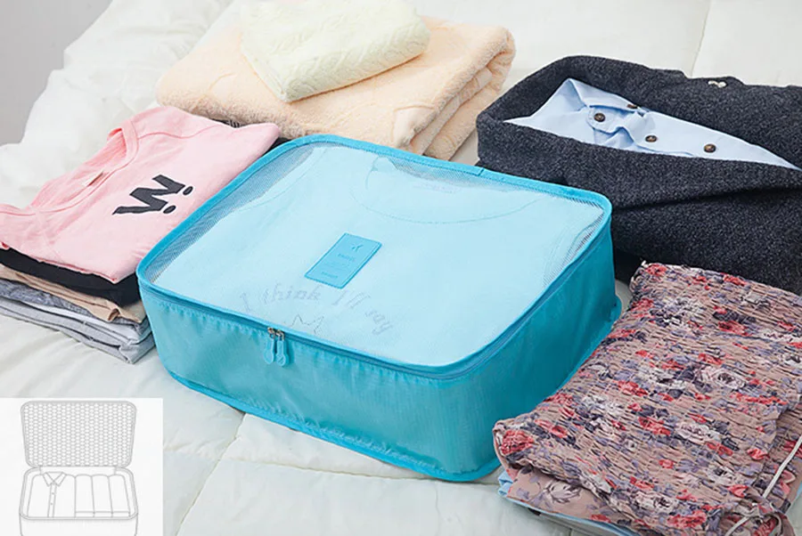 Mara's Dream, 6 шт., полиэстер, упаковка, куб, Женская дорожная сумка, водонепроницаемый, для багажа, одежда, аккуратный, сумка, органайзер, большая емкость, прочная