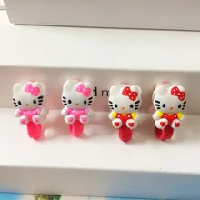 Kawaii Hello Kitty Winder Cable Cute Earphone Organizer Headset Usb Cable Management Headphone Cord Holder Cable Wire Organiser