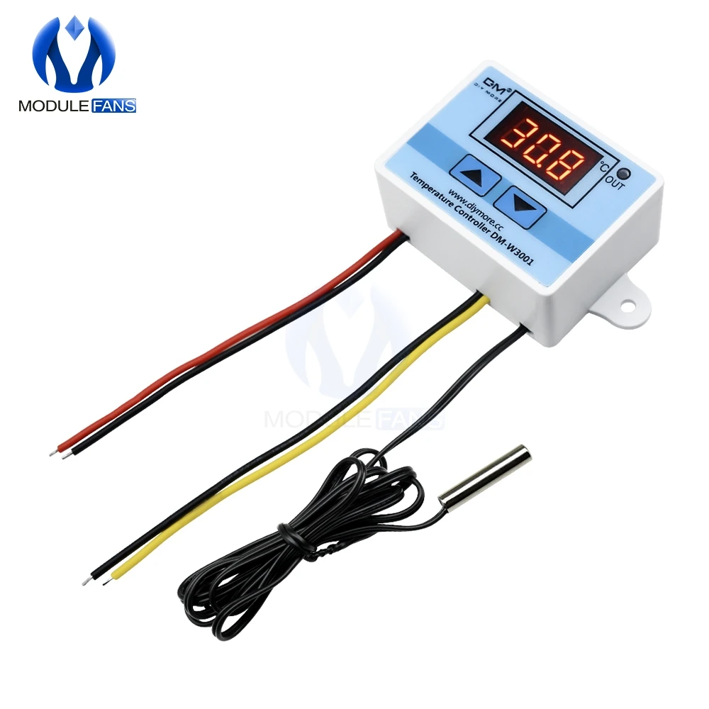 

220V AC 10A XH-W3001 Digital LED Temperature Control Controller For Arduino Cooling Heating Switch Thermostat + NTC Sensor