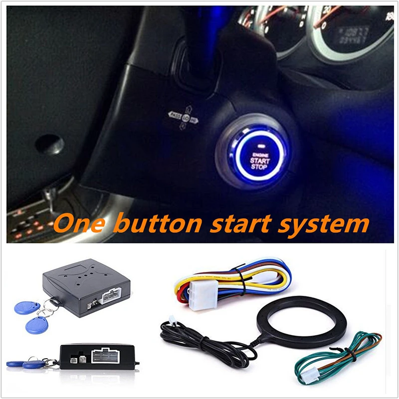 

Auto Car Alarm Engine Star line Push Button Start Stop Safe Lock Ignition Switch Keyless Entry Starter Anti-theft System 2 way