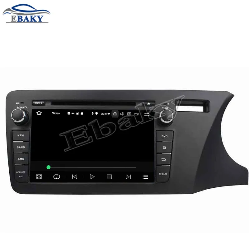 Sale NaviTopia 8inch 4GB RAM 64GB ROM Octa Core Android 9.0 Car DVD Player For Honda CITY 2014 Right/GPS/WIFI 16