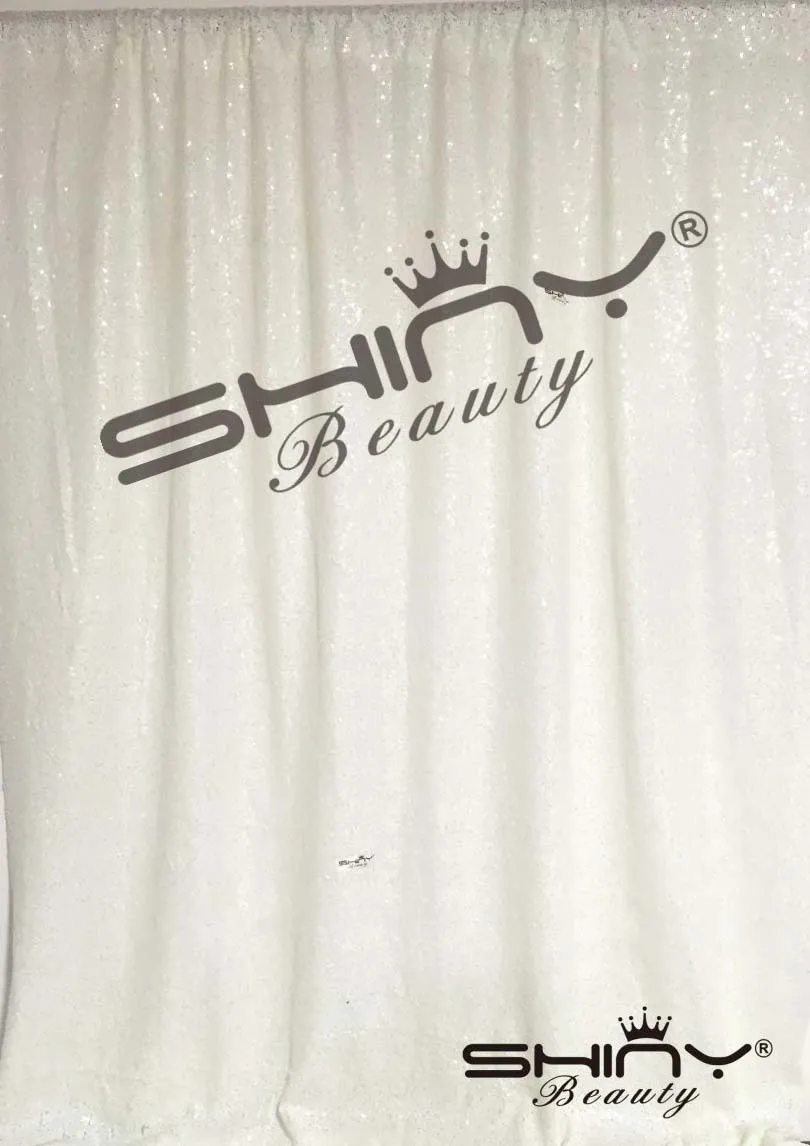 ShinyBeauty 20x10 футов бронзовые занавески для гостиной, фон с блестками, свадебные фото стенды, вечерние фоновые фотографии с блестками - Цвет: White