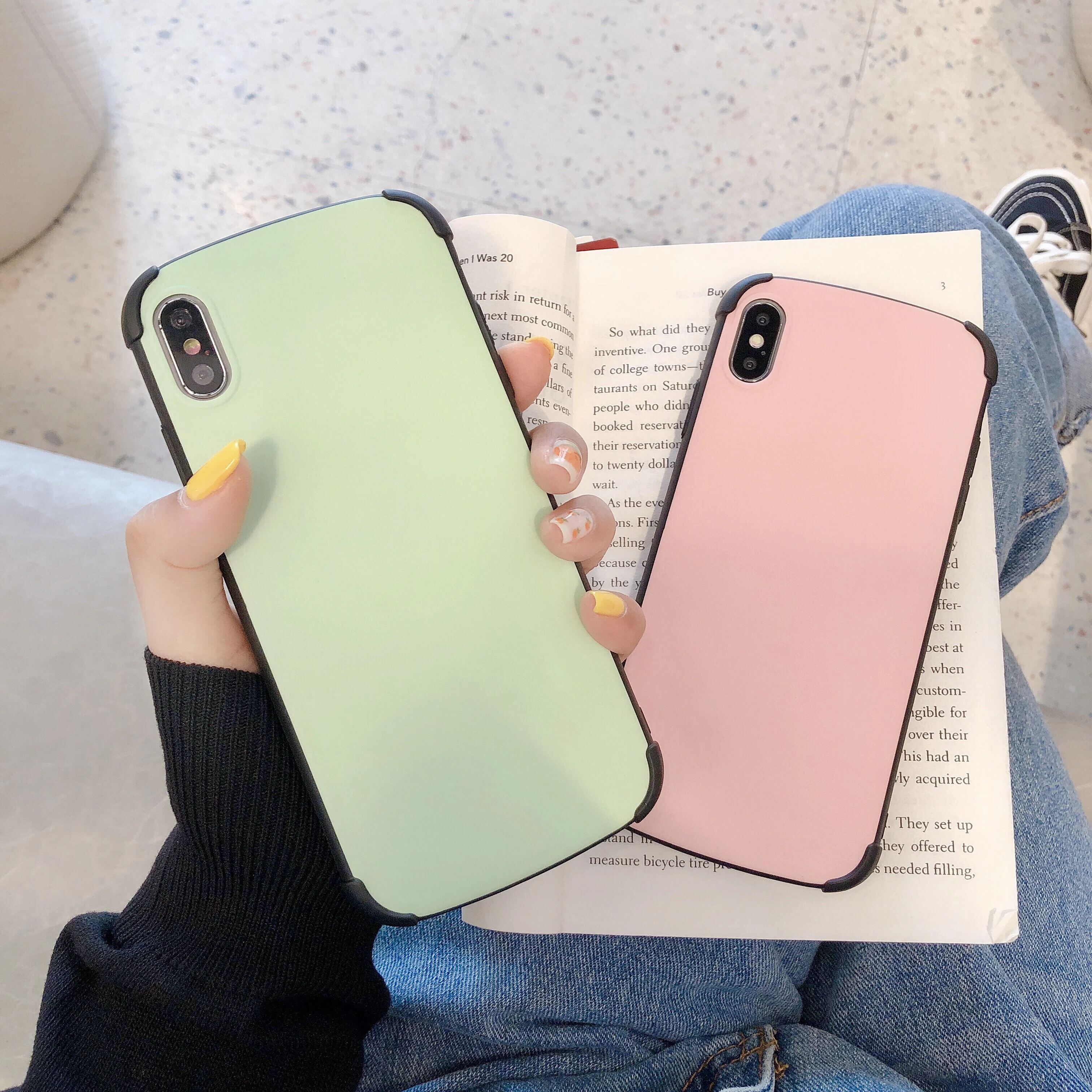 Новый однотонный чехол для телефона Arc iPhone XR XS X 6 6S 7 8 Plus Max кольцо-держатель в форме