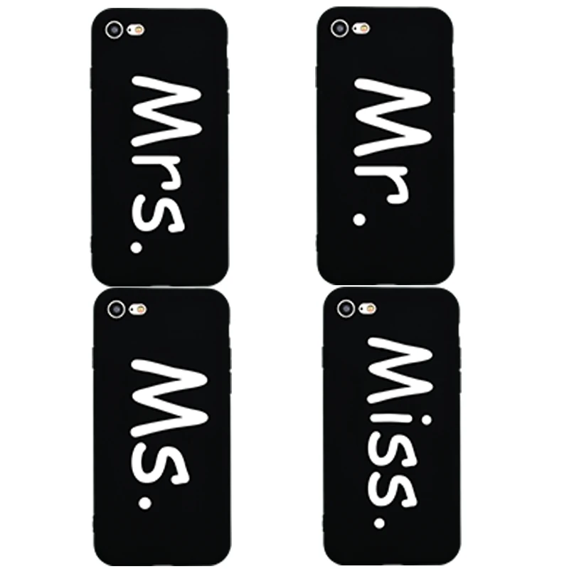new mrs mr ms miss soft silicon case for iphone 6 6s 7 8 plus phone