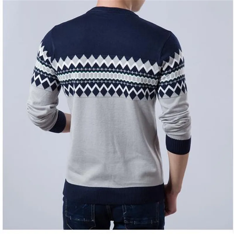 2019 новый осенний модный брендовый Повседневный свитер с круглым вырезом Slim Fit вязание мужские свитера и пуловеры мужские XXL