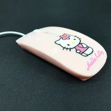 Тихий hello kitty USB проводной кабель мышь девушка симпатичная мышь из мультфильма 1200 dpi оптическая KT кошки-мышки для компьютера ПК ноутбука