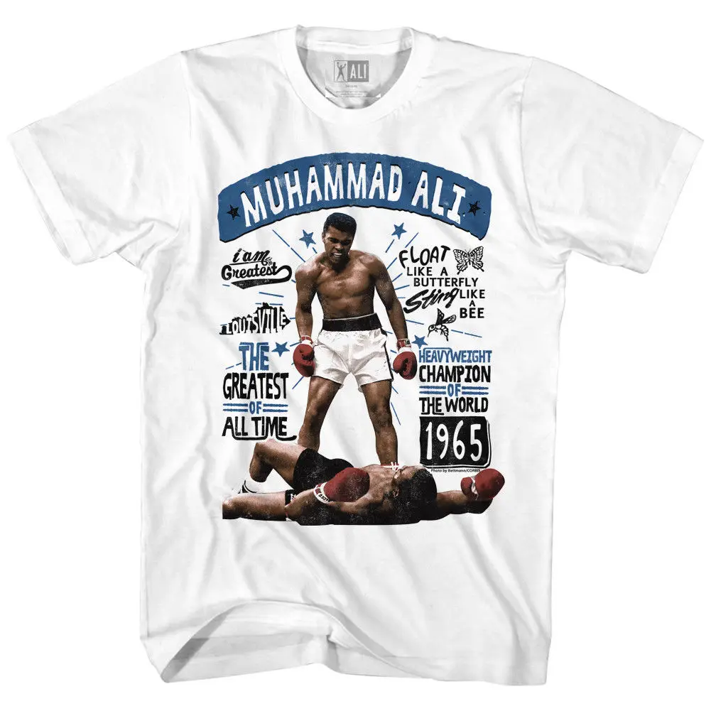 

Muhammad Ali T-Shirt Mens Boxing New Heavyweight Champ SM - 5XL WHITE Cotton 100% cotton tee shirt, tops wholesale tee