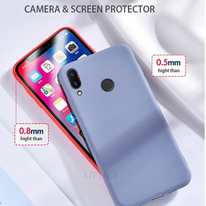 Оригинальный жидкий силиконовый чехол для телефона huawei nova 5 pro 5i 3 3i 3e 4 4e 2s 2i 2 plus