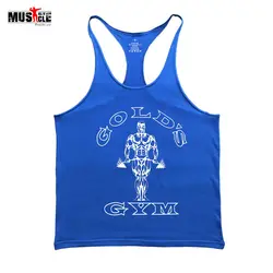 Gymwear Фитнес для мужчин 2018 мышцы рубашка мужской жилет тренировки одежда для хлопок s Бодибилдинг Стрингер повседневное спорти