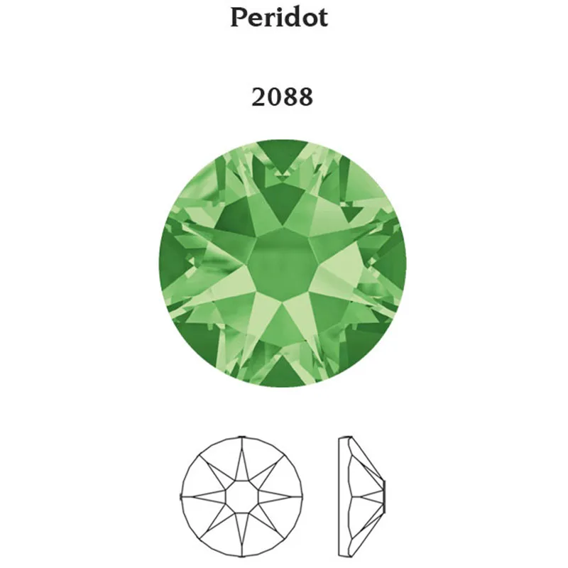 Многоцветный SS20 Xirius Горячая фиксация Стразы 2078 граней 8 большой 8 маленький мотив железа на декоративные камни для одежды украшения одежды - Цвет: Peridot
