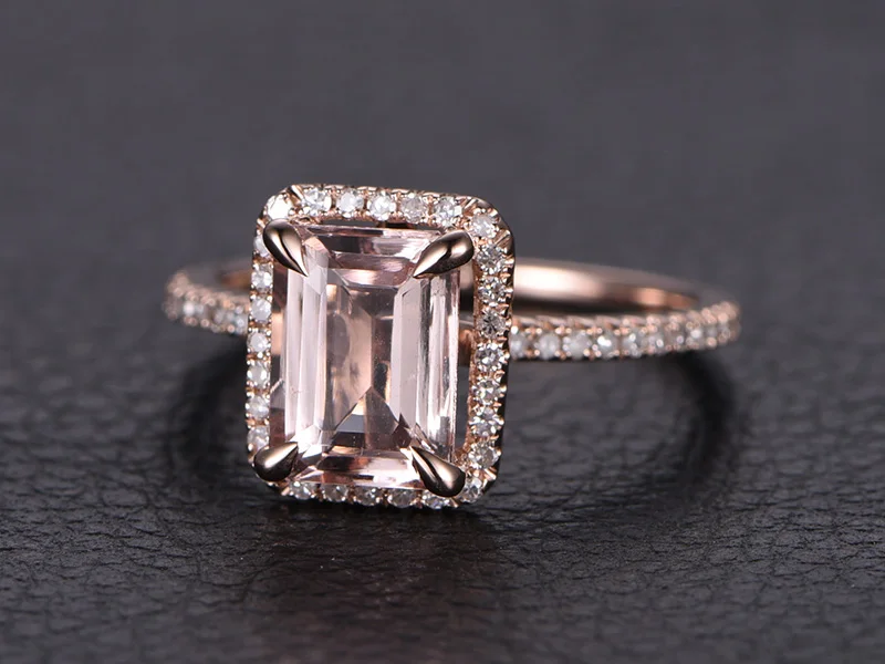 Rose Gold Morganite Vintage Ring Rose Gold Morganite Vintage Ring